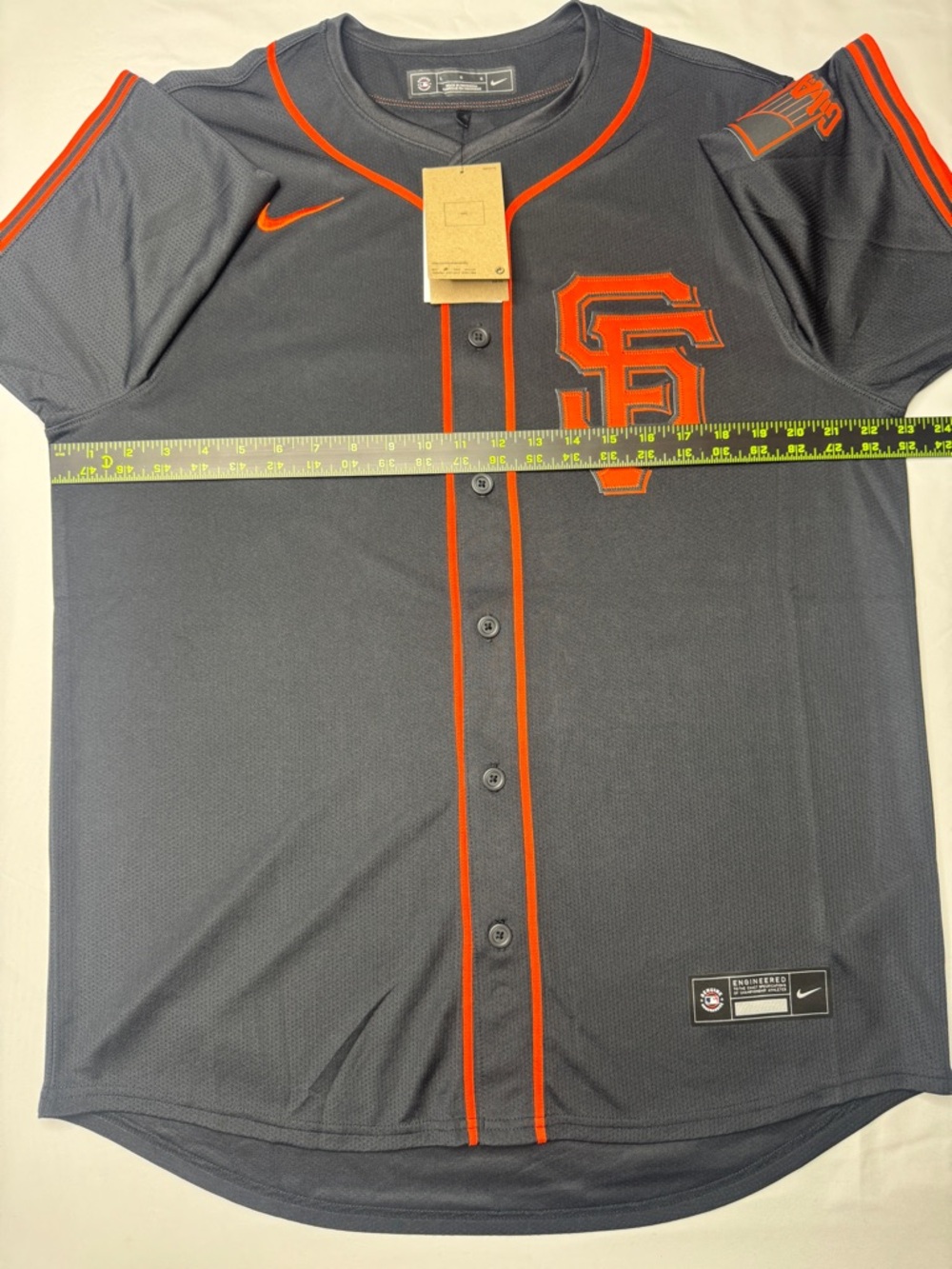 Nike SF Giants Alternate Black Jersey NWT Size L Golden Gate - Picture 8 of 9
